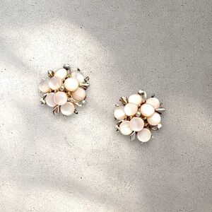 Vintage Marhill Mother of Pearl Clip on Earrings
